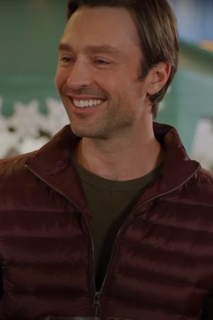 Making Spirits Bright Carlo Marks Maroon Quilted Jacket
