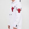 Right side ViewMen’s Chicago Bulls White Fleece Hoodie