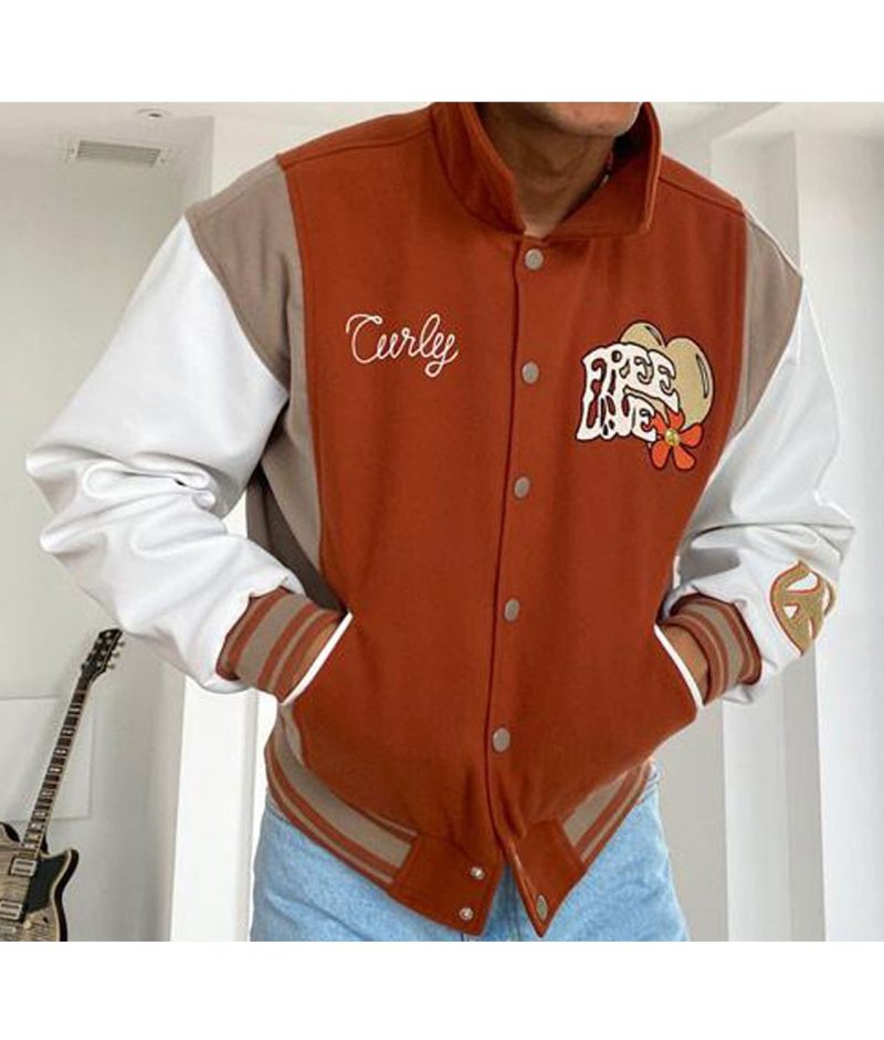 The Free Love Curly Varsity Jacket for men
