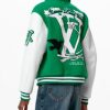 Green Louis Vuitton Varsity Jacket back logo