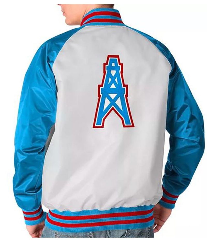 Men’s Houston Oilers Varsity Jacket Back side