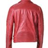 Men’s Godspeed Padded Motorcycle Leather Jacket Back side