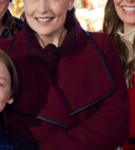 Making Spirits Bright Eileen Pedde Maroon Coat