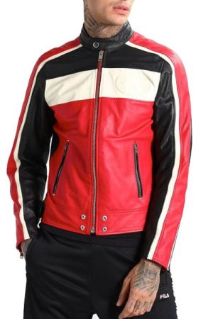 Men’s JCM251 Biker Leather Jacket