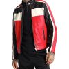 Men’s JCM251 Biker Leather Jacket zip open