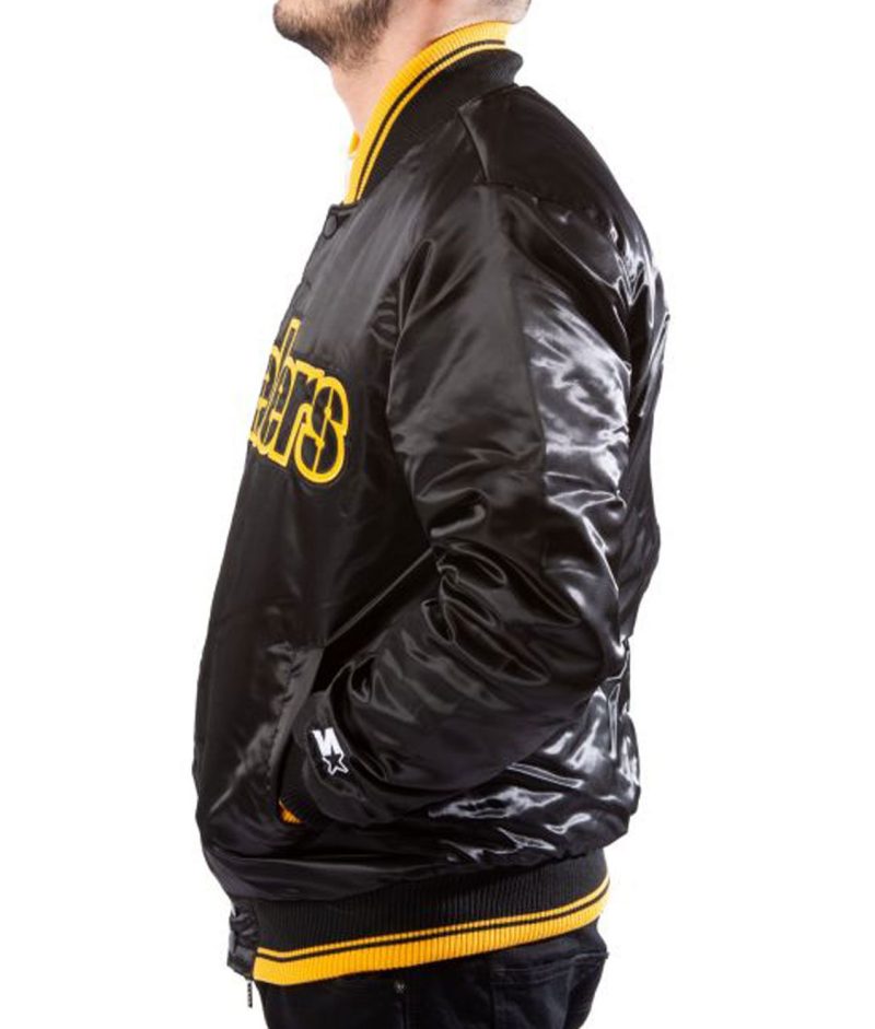 Pittsburgh Steelers Black Starter Jacket side