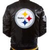 Pittsburgh Steelers Black Starter Jacket back side