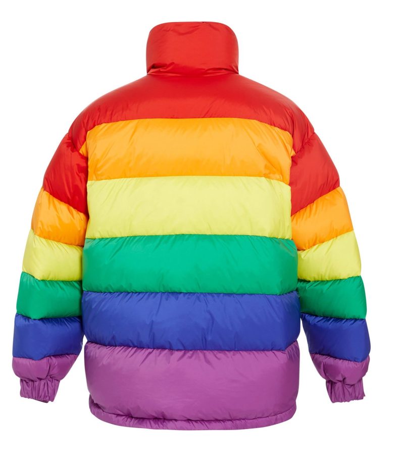 Gooba Rainbow Puffer Jacket Back pic