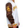 Men’s San Diego Padres Brown and White Jacket right hand