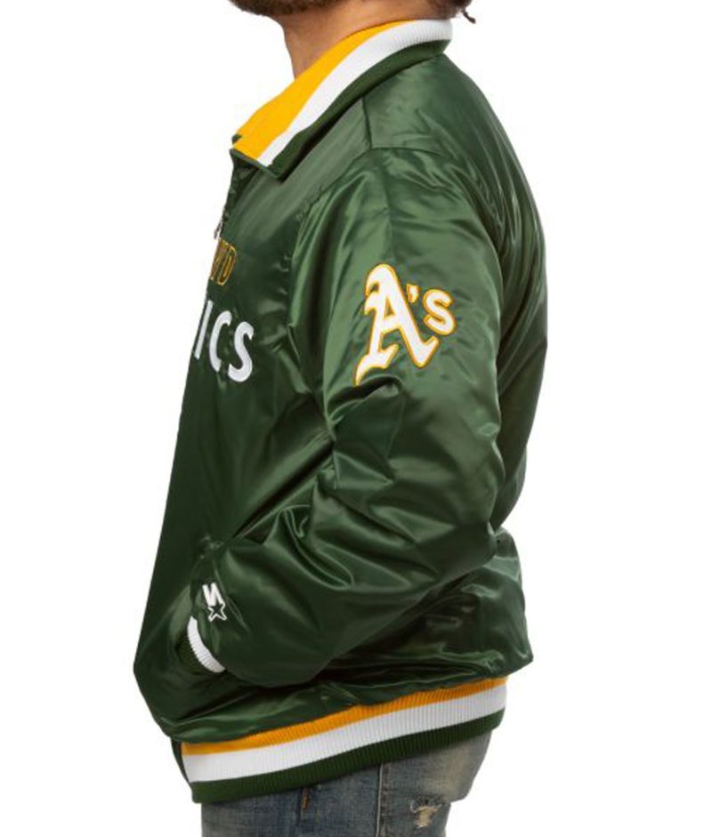 Starter Oakland Athletics Varsity Jacket side view