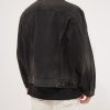 Back view of Firebite S01 E01 Washed Denim Jacket