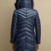 Back view of Puffer Walker Navy Blue Coat