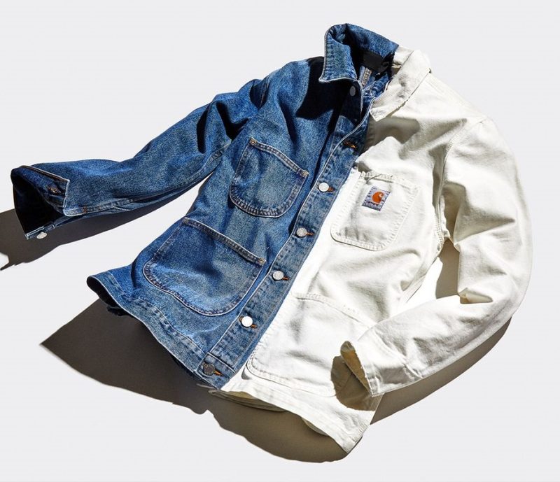 Best Denim White and Blue Jacket