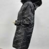 Womens Black Leather Coat - Removable Fur Hood