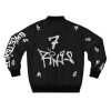 Back view of Ariana Grande 7 Rings Bomber Black Jacket