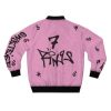 Back view of Ariana Grande 7 Rings Bomber Pink Jacket