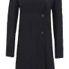 Black Single Breasted Wool Coat