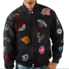 Carl Banks NBA Twill Collage Jacket black