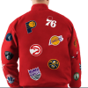 Carl Banks NBA Twill Collage Jacket red