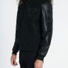 Chicago Bulla Triple Black Varsity Bomber Jacket 