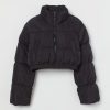 Crop Puffer Satin Jacket