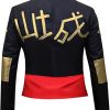 Back view of Suicide Squad Katana Black Jacket