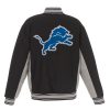 Detroit Lions Black and Grey Jacket