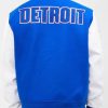 Detroit Pistons Royal Blue and White Bomber Jacket