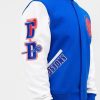 Detroit Pistons Royal Blue and White Varsity Bomber Jacket