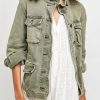 Front view of Queens S01 E07 Tina’s Military Jacket