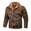 Brown Material: Real Leather Inner: Viscose Lining Closure: Button Style Closure Collar: Fur Collar Color: Black