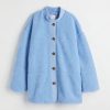 Light Blue Faux Shearling Jacket