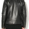 Back view of Men Classic Brando Biker Leather Jacket