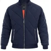 Navy Blue Winter Fall Padded Puffer Jacket