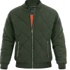 Green Winter Fall Padded Puffer Jacket