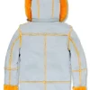 Back view of Men’s Aviator Denali White Fur Jacket