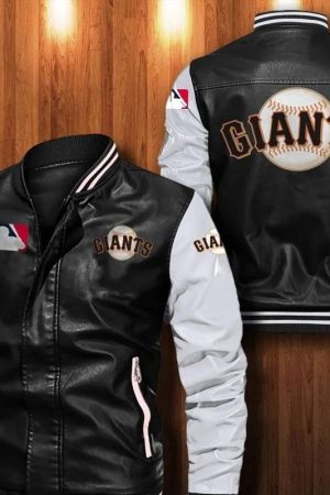 Black and White Men’s Baseball San Francisco Giants Jacket