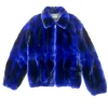 Men’s Blue Chinchilla Fur Jacket