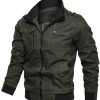 Mens Cotton Bomber G4 Jacket Olive Green