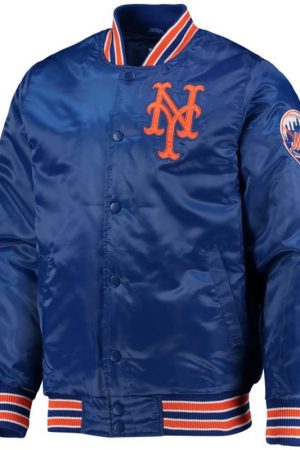 Front view of Men’s New York Mets Starter Polyester Jacket