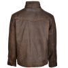 Back view of Men’s Rifleman Brown Leather Jacket