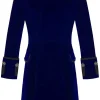 Back view of Steampunk Blue Trench Coat