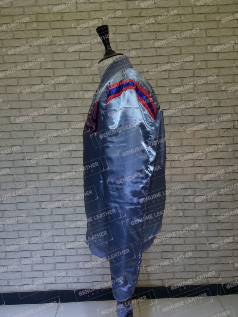 New York Giants Starter NFL Gray Satin Jackets