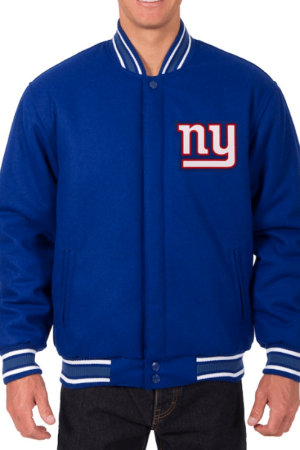 New York Giants Wool Reversible Varsity Jacket