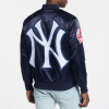 New York Yankees Big Logo Navy Blue Satin Jacket 