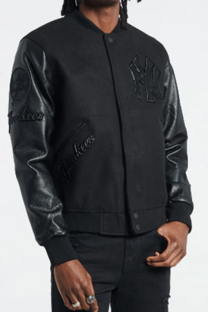 New York Yankees Triple Black Varsity Bomber Jacket 