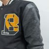 Furry Smiley Patchwork Varsity Jacket