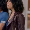 Side view of Sidney Prescott Scream Leather Jacket