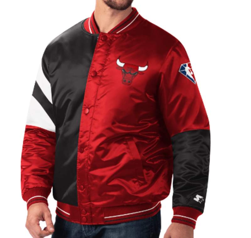 Starter Chicago Bulls Color Block Bomber Jacket