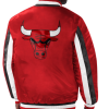Starter Chicago Bulls Stripe Satin Bomber Jacket